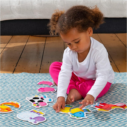 Galt Baby Puzzles - Quebra-cabeças divertidos, educativos e coloridos para a primeira infância - Conjunto de 6 quebra-cabeças de duas peças grossas para bebês - Desenvolve habilidades motoras e de combinação - A partir de 18 meses