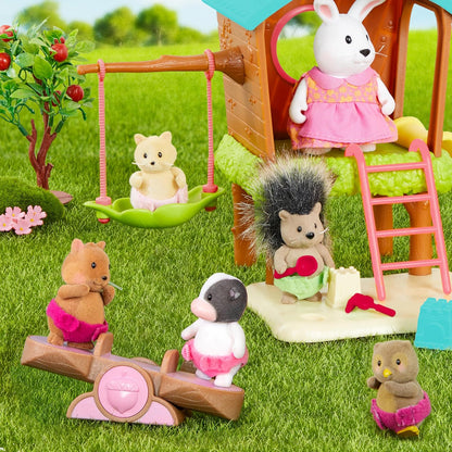 Li'l Woodzeez WZ6702Z Pla Variety Li'l Woodzeez - Conjunto de 20 peças para sala de aula e playground com móveis e acessórios escolares - brinquedos em miniatura e conjuntos de jogos para crianças de 3 anos ou mais, multicolorido, M