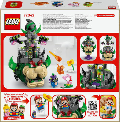 LEGO Super Mario Príncipe Florian e Castelo Bowser - Brinquedo interativo com 4 figuras, incluindo Yoshi rosa, e um suporte para brincar e exibir - Presente perfeito para crianças a partir de 9 anos - 72042