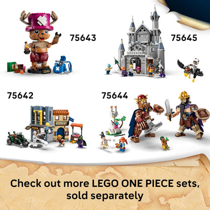 LEGO ONE PIECE Esconderijo do Dr. Hiriluk – Brinquedo colecionável com 3 minifiguras (incluindo Tony Tony Chopper) – Decoração para quarto infantil – Presente para meninos, meninas e fãs a partir de 9 anos – 75641