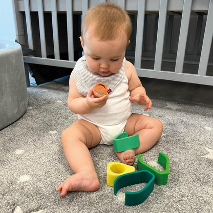 Nuby Brinquedo de dentição empilhável de abacate, multicolorido, tamanho único