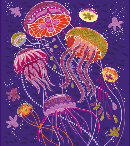 Janod - Brilho Cintilante e Animais de Areia - Atividade de Artesanato Infantil - Kit de Artes e Ofícios - com Areia Decorativa e Brilho Biodegradável - Atividade para maiores de 3 anos,