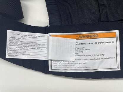 Momcozy Canguru para Bebê - Canguru de algodão puro para bebês de 3 a 24 meses, fácil de vestir, ideal para pais com as mãos livres, suporte lombar reforçado, preto