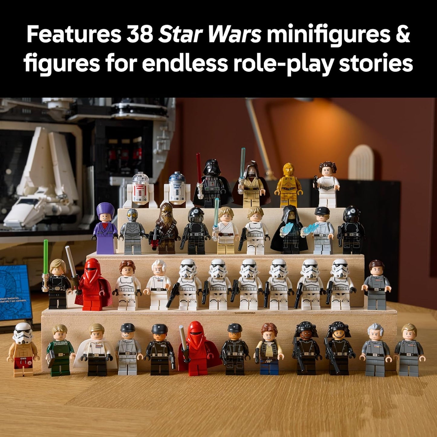 LEGO Star Wars 75419 Conjunto de Construção da Estrela da Morte para Adultos - Kit de Modelo Interativo UCS com 36 Minifiguras, incluindo Luke Skywalker, Han Solo e Darth Vader - Presente Colecionável para Fãs de Uma Nova Esperança