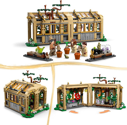 LEGO Harry Potter Castelo de Hogwarts: Conjunto de Aula de Herbologia com Minifiguras Neville Longbottom, Hermione Granger e Professora Sprout - inclui 3 Mandrágoras de Brinquedo - Presente para Meninas e Meninos a partir de 8 Anos - 76445