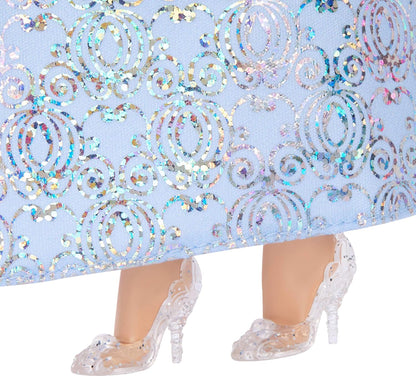 Mattel Boneca Disney Princess Cinderela da com Visual Clássico | Moda Brilhante com Saia, Tiara e Sapatos Removíveis; Articulada e Colecionável; Inspirada no Filme da Disney, HLW06