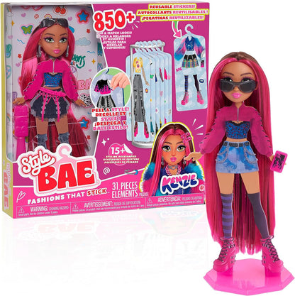 Just Play 59803 Bae Styling Doll-Kenzie, marrom, rosa