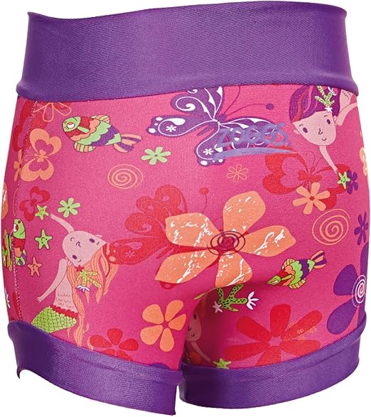 Zoggs Pañal de natación con flor de sirena para niños, multicolor, 6-9 meses/6-9 lbs