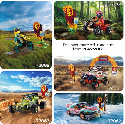 Playmobil | Carros | Carro Off-Road Tunado | Carro tunado com para-choque de impacto e aerofólio traseiro | Brinquedo infantil para crianças a partir de 4 anos | 72062