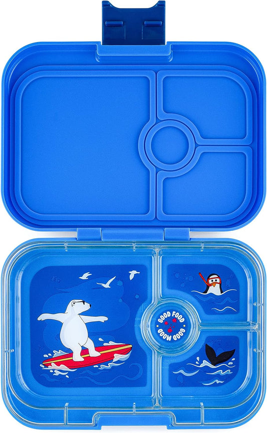 Yumbox Panino Fiambrera Bento a prueba de fugas para niños y adultos (azul surf (bandeja de oso polar))