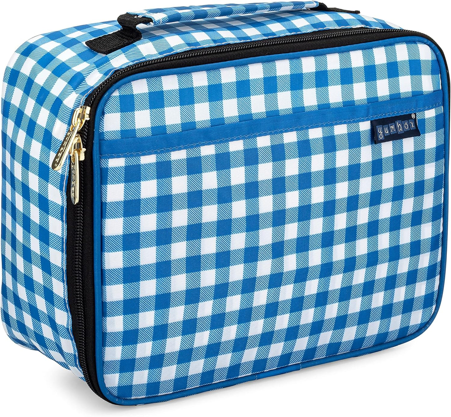 Yumbox Lancheira clássica, tecido isolado e resistente à água, estampas infantis divertidas, bolsos internos e externos, fecho de correr