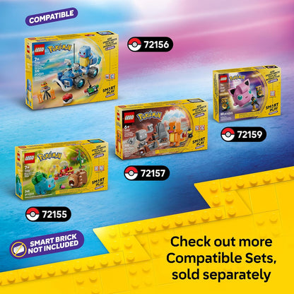 LEGO Pokémon SMART Play: Confronto na Caverna de Charmander e Geodude – Conjunto de Brinquedo Interativo Compatível, Inclui 2 Etiquetas SMART e 2 Pokémon – Ideia de Presente para Meninos e Meninas a partir de 6 Anos – 72157