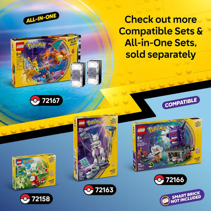 LEGO Pokémon SMART Play: Fuga do Laboratório do Mewtwo – Conjunto de brinquedo interativo compatível, inclui uma etiqueta SMART e uma figura de Pokémon feita de peças – Ideia de presente para meninos e meninas a partir de 10 anos – 72163
