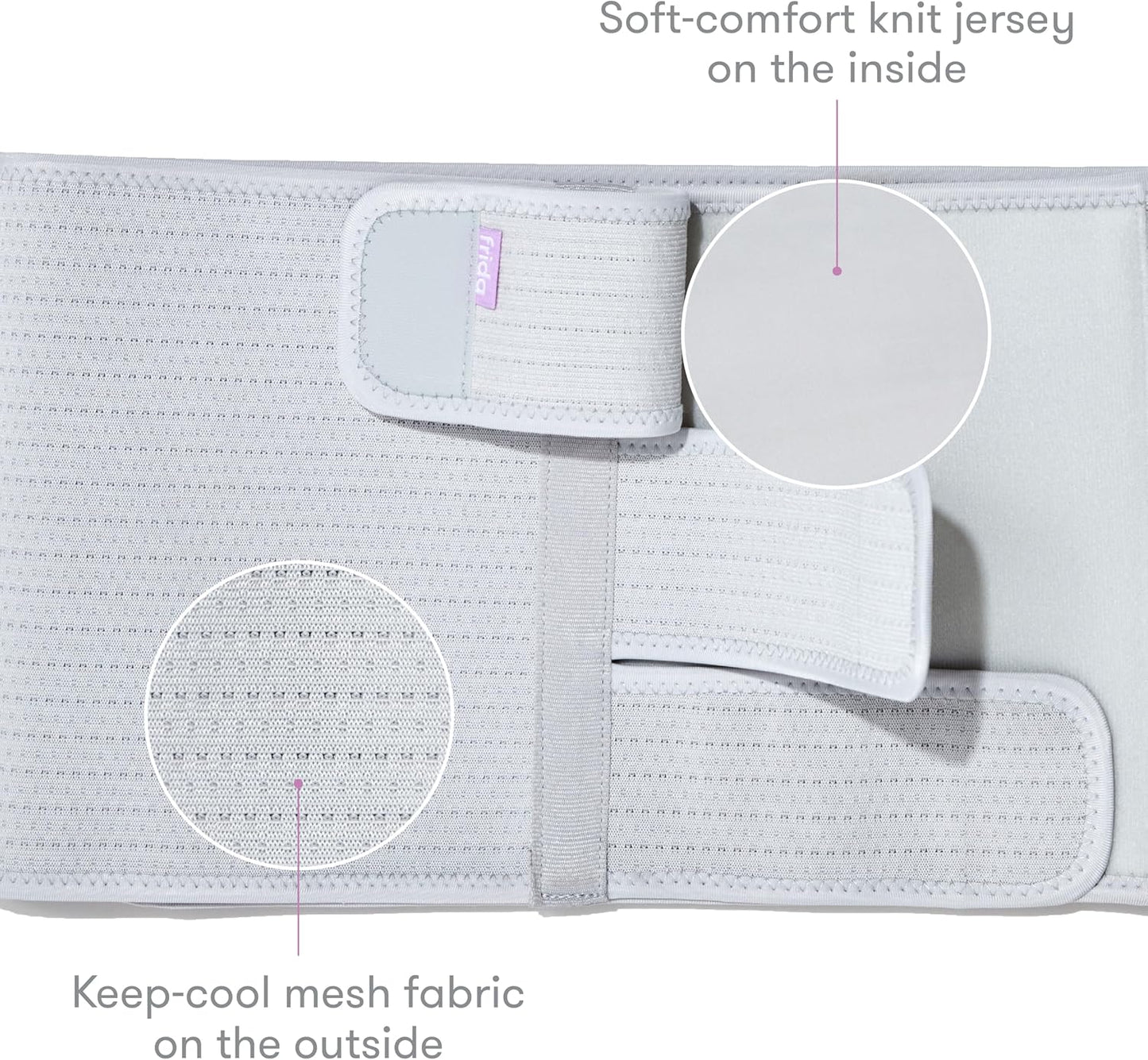 Frida Mom Belly Binder Faixa de compressão ajustável  para recuperação pós-parto, para parto natural e recuperação de cesárea, 23 cm de altura