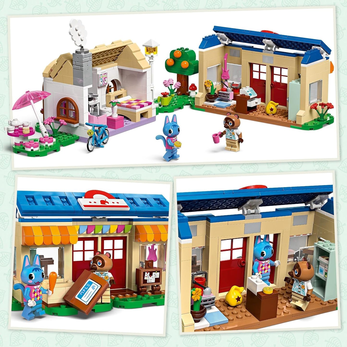 LEGO Animal Crossing Nook’s Cranny & Rosie’s House Brinquedo de construção criativo para crianças, meninas e meninos com mais de 7 anos, inclui 2 personagens da série de videogame, ideia de presente de aniversário 77050