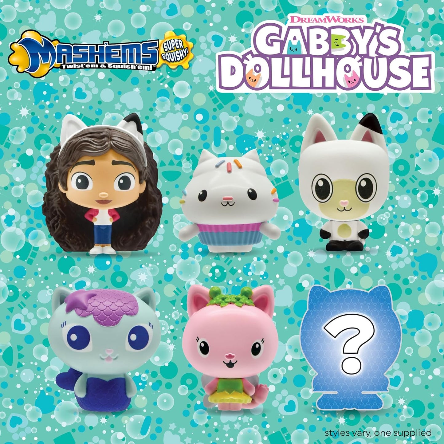 Mash'Ems Casa de Bonecas da Gabby, Brinquedos Macios, Brinquedos da Casa de Bonecas da Gabby, Colecionáveis Pré-escolares - OS ESTILOS PODEM VARIAR