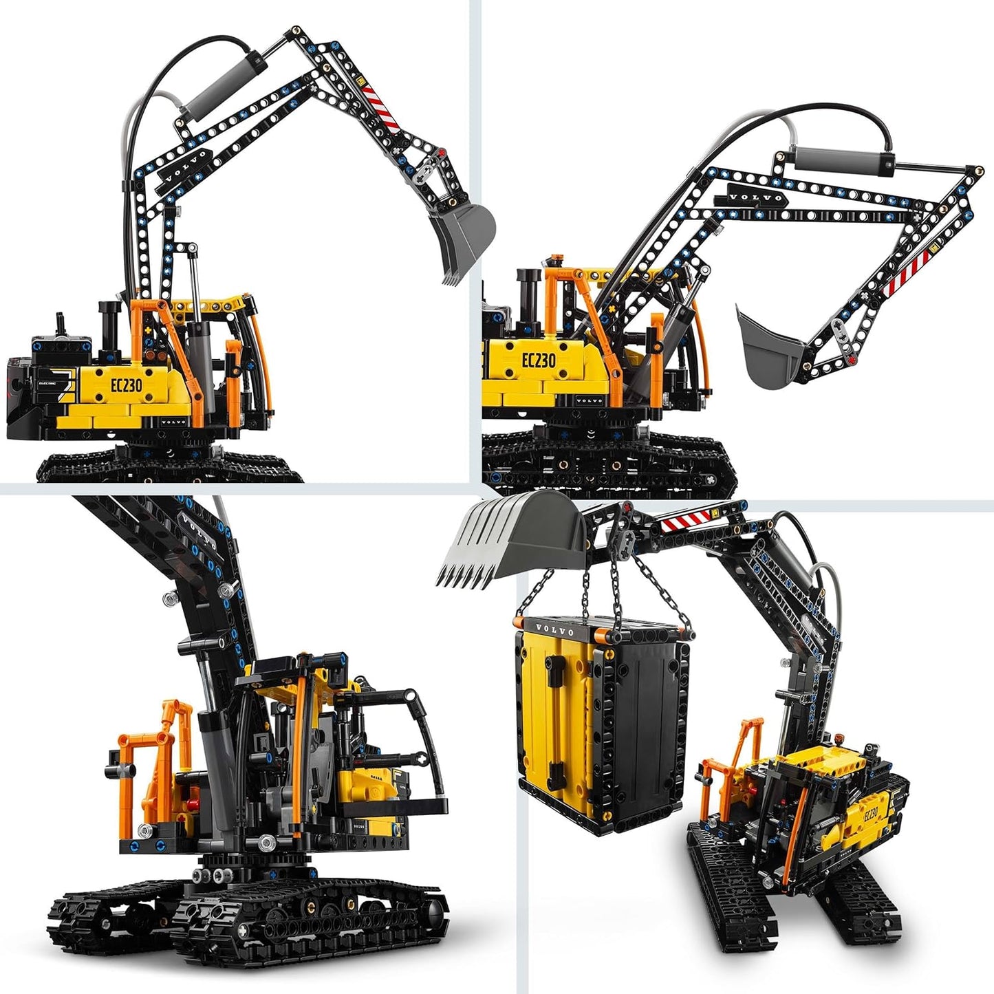 LEGO Technic Volvo FMX Truck e brinquedo de construção de escavadeira elétrica EC230 para meninos e meninas de 10 anos ou mais, conjunto de veículos de escavação, decoração de quarto, presente para crianças que amam serviços pesados