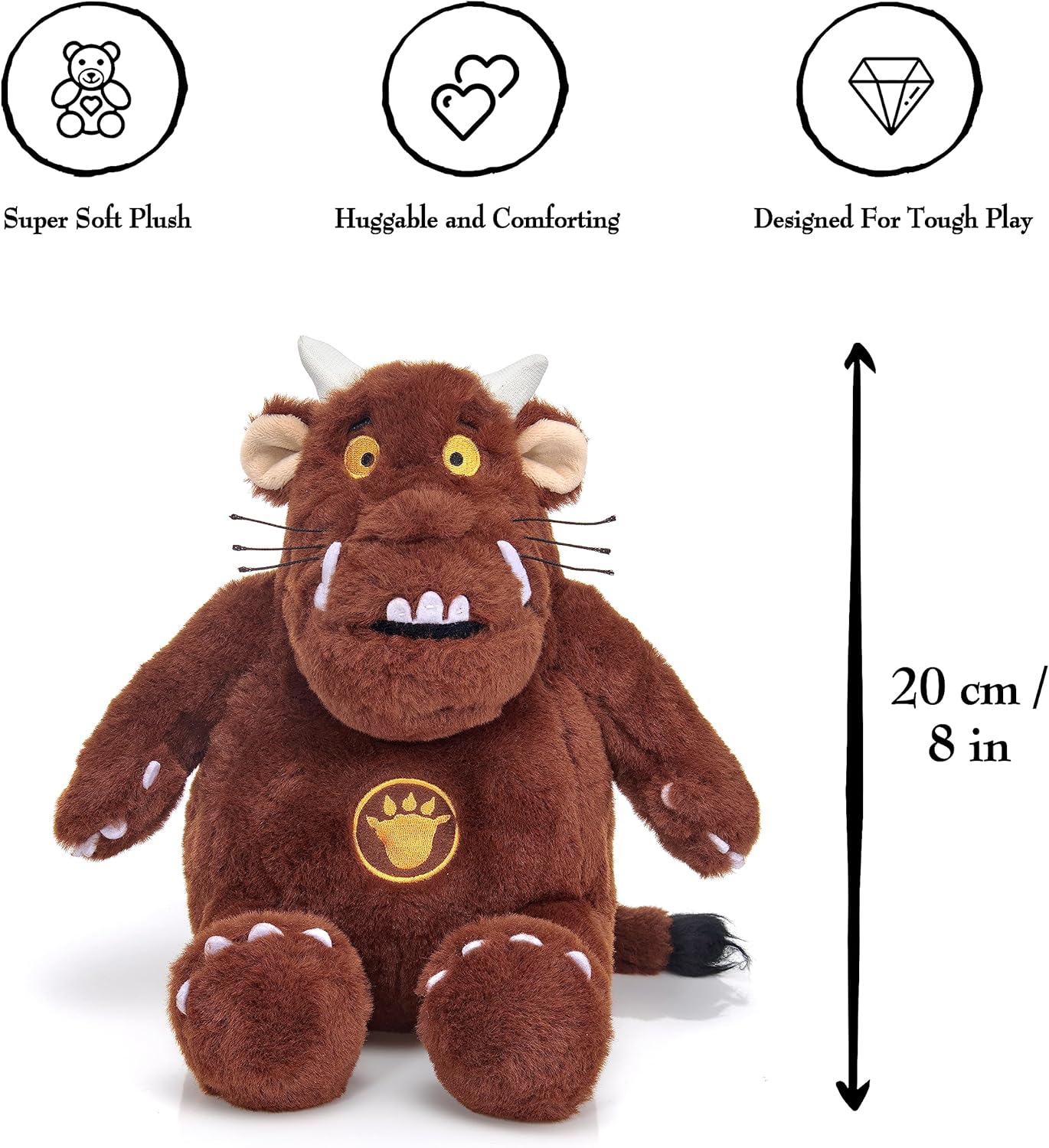 UAU! COISAS: O Gruffalo de Pelúcia Interativo | Brinquedo Oficial de Pelúcia Falante de 30 cm dos Livros e Filmes Infantis de Julia Donaldson e Axel Scheffler | Para Meninos e Meninas de 2 a 6 Anos