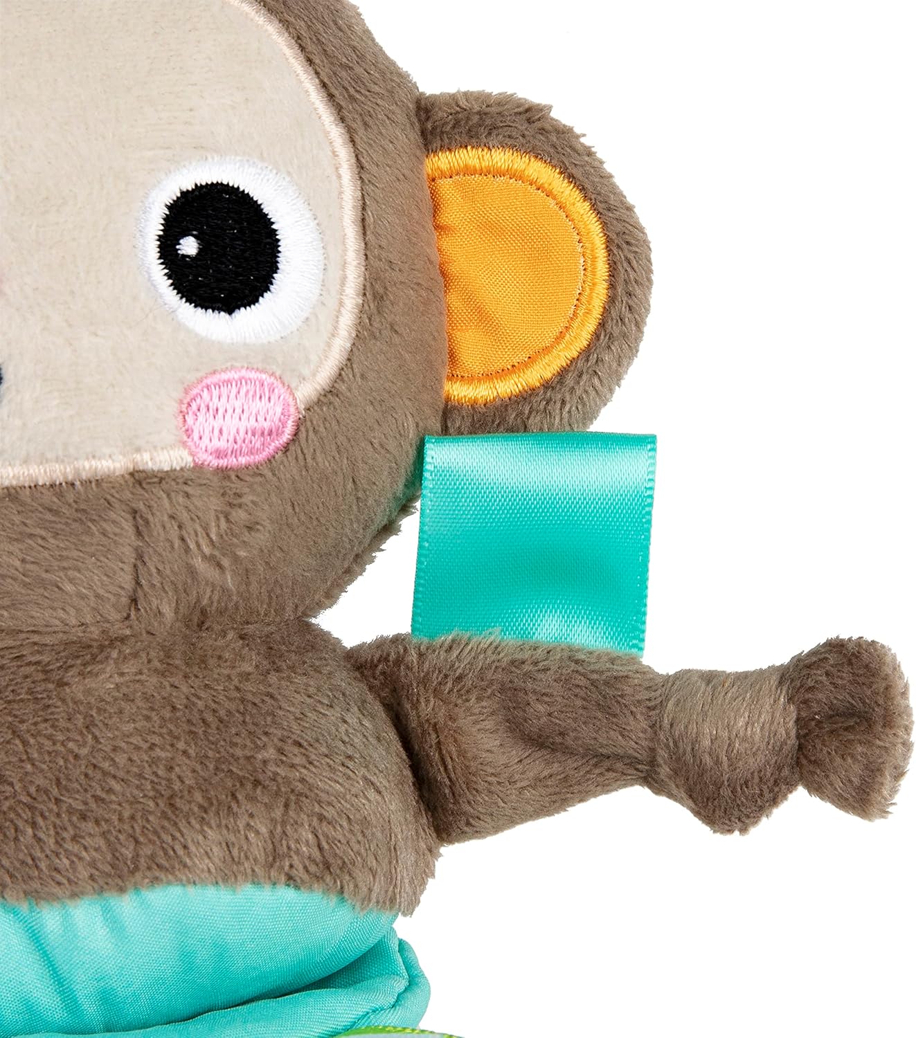 Bright Starts Brinquedo musical de atividade para carrinho Pull, Play & Boogie - Macaco - Unissex, Recém-nascido +