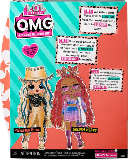 LOL Surprise Boneca da moda OMG - WESTERN CUTIE - Desembale surpresas e acessórios fabulosos - Inclui boneca da moda, roupa, acessórios e suporte para boneca - Ótimo presente para crianças de 4 anos ou mais