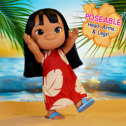 Disney Lilo & Stitch Boneca Lilo articulada de 35 cm (14 polegadas) da com figura do Stitch de 12,5 cm (5 polegadas).