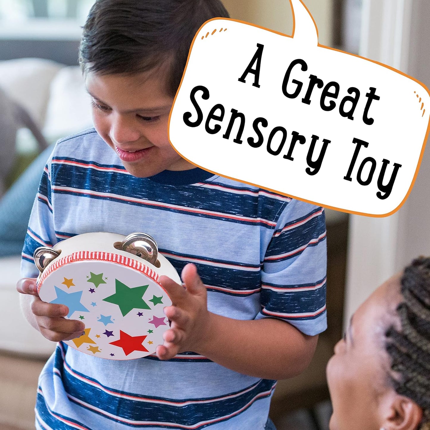 Jaques of London Pandeiro de madeira | Instrumentos musicais | Instrumentos musicais de madeira | Brinquedos de madeira | Desde 1795