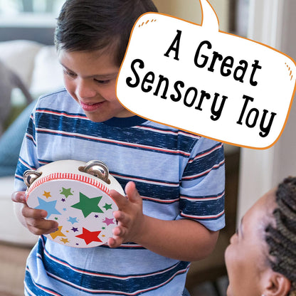 Jaques of London Pandeiro de madeira | Instrumentos musicais | Instrumentos musicais de madeira | Brinquedos de madeira | Desde 1795