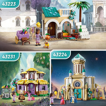 LEGO 43231 Disney Wish La Cabaña de Asha, Casa de Muñecas de Juguete de Apertura de la Película Wish con minimuñecas de Asha, Sakina y Sabino y figura de estrella, idea para niños, niñas y niños
