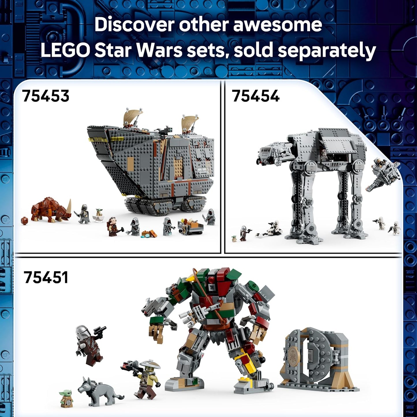 LEGO Brinquedo Star Wars 75451 Confronto com Droide Sentinela do Palácio de Jabba – Conjunto de The Mandalorian e Grogu com figura de ação, 2 minifiguras e 2 figuras – Ideia de presente para meninos a partir de 9 anos e fãs de filmes