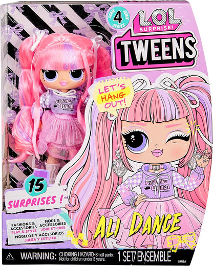 LOL Surprise  Boneca fashion Tweens Série 4 - ALI DANCE - Unbox 15 surpresas e acessórios fabulosos - Ótimo presente para crianças de 4 anos ou mais