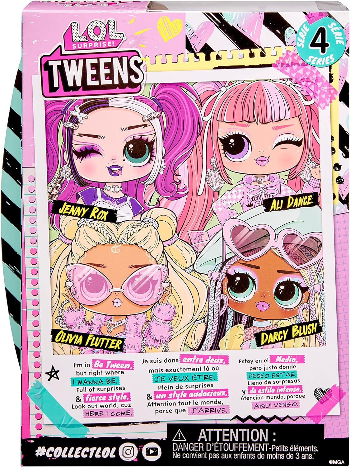 LOL Surprise Boneca fashion Tweens Série 4 - DARCY BLUSH - Unbox 15 surpresas e acessórios fabulosos - Ótimo presente para crianças de 4 anos ou mais