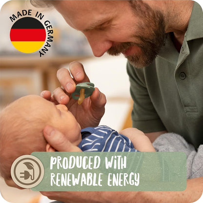 NUK Chupeta de bebê for Nature | 18-36 meses | Chupetas de Borracha Sustentáveis | Mais de 98% de matérias-primas naturais | Terracota Vermelha | 2 contagem