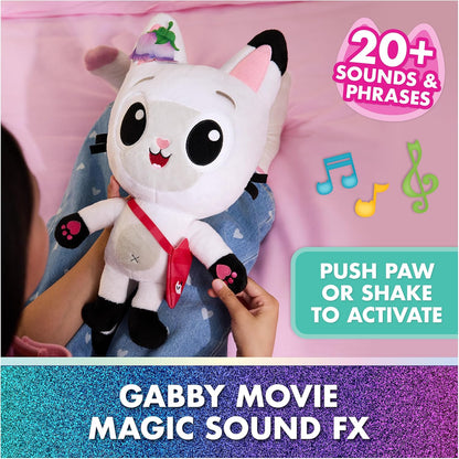 Gabby's Dollhouse: O Filme, Incrível Brinquedo de Pelúcia Interativo Pandy Paws com 3 Acessórios e Bolsa Removível, Brinquedo Infantil para Meninas e Meninos a partir de 3 Anos