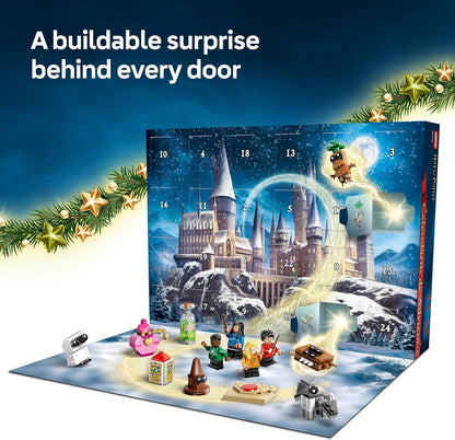 LEGO Harry Potter 2025 Calendário do Advento  para meninos e meninas a partir de 7 anos - Brinquedo de contagem regressiva para o Natal com 24 surpresas, incluindo 8 minifiguras com suéteres natalinos e mini construções - Ideia de presente - 76456