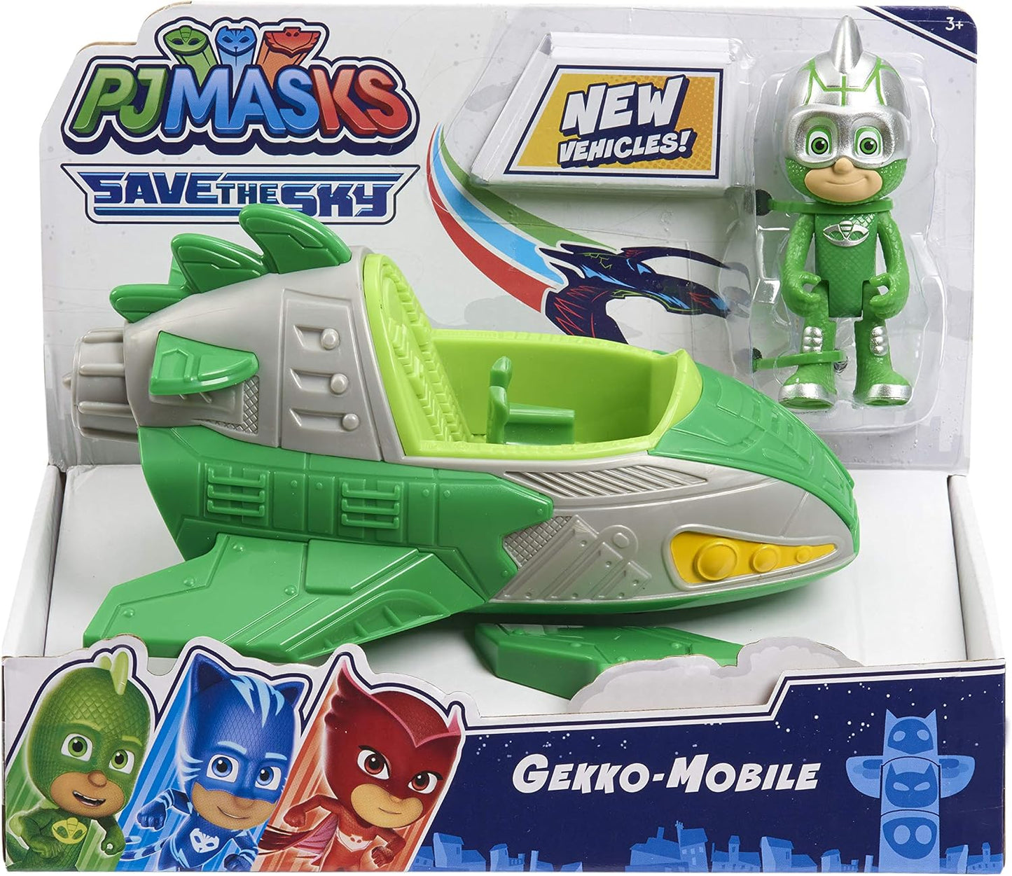 PJ Masks Conjunto de Brinquedo  "Save the Sky" com Figura da Corujita (Owlette) – Presente para Crianças (JP PJMC1200)