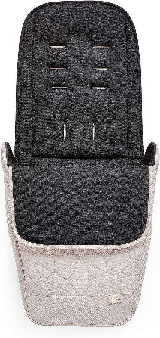 Silver Cross - Protetor para pés Clic - Acessórios para carrinho de bebê - Protetor para pés para carrinho - Aquecedor de pés - Resistente à água - Amêndoa