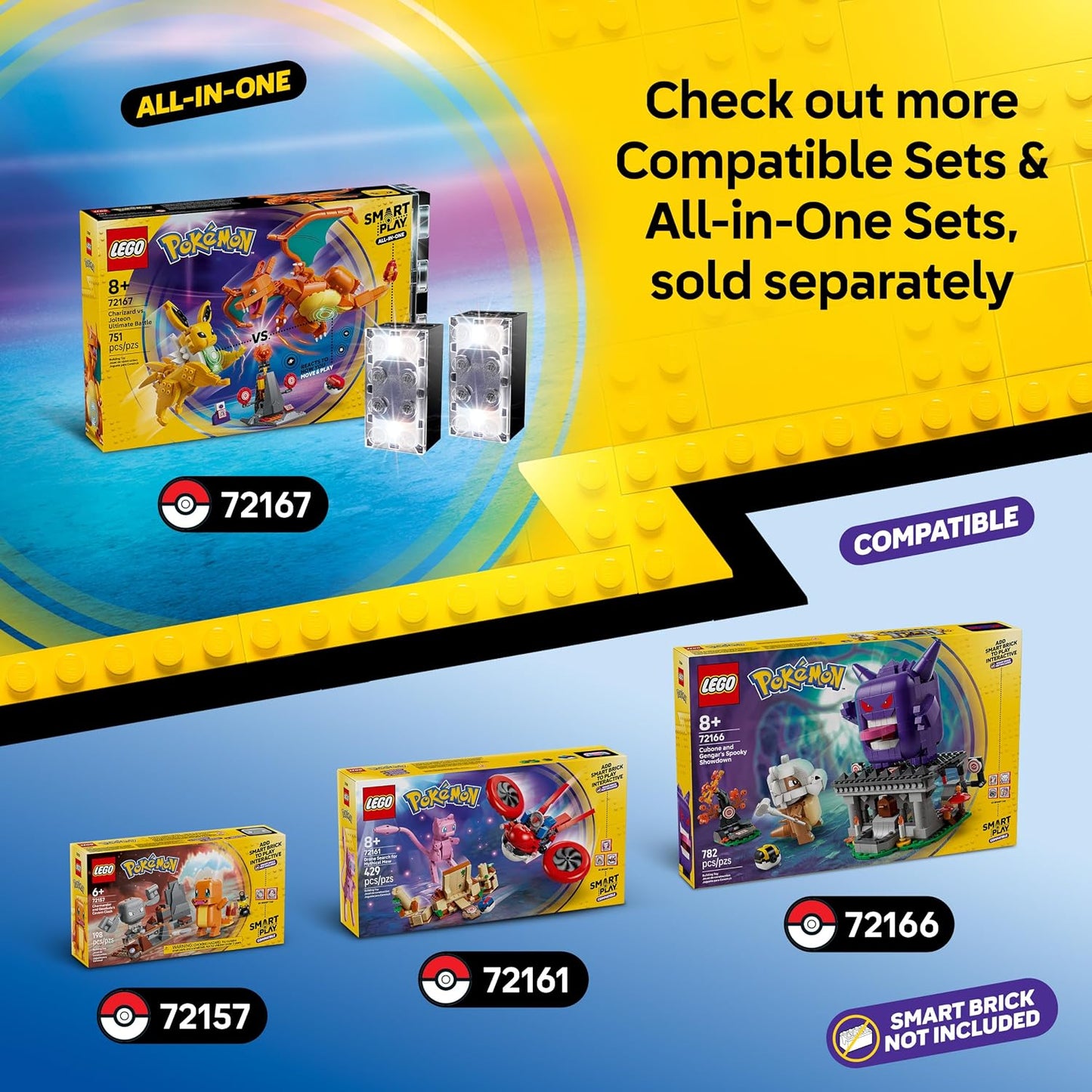 LEGO Pokémon SMART Play: Batalha de Campeonato Umbreon vs. Garchomp – Conjunto de Brinquedo Interativo Compatível, Inclui 2 Tags SMART e 2 Figuras Pokémon – Ideia de Presente para Meninos e Meninas a partir de 10 Anos – 72165