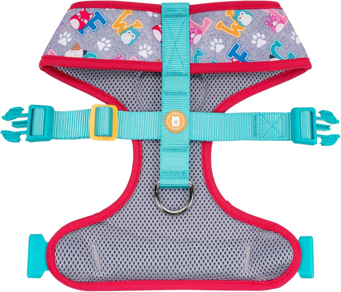 Squishmallows Arnês para animais de estimação Original Squad Goals (tamanho médio) - Roupa oficial para animais de estimação da Jazwares