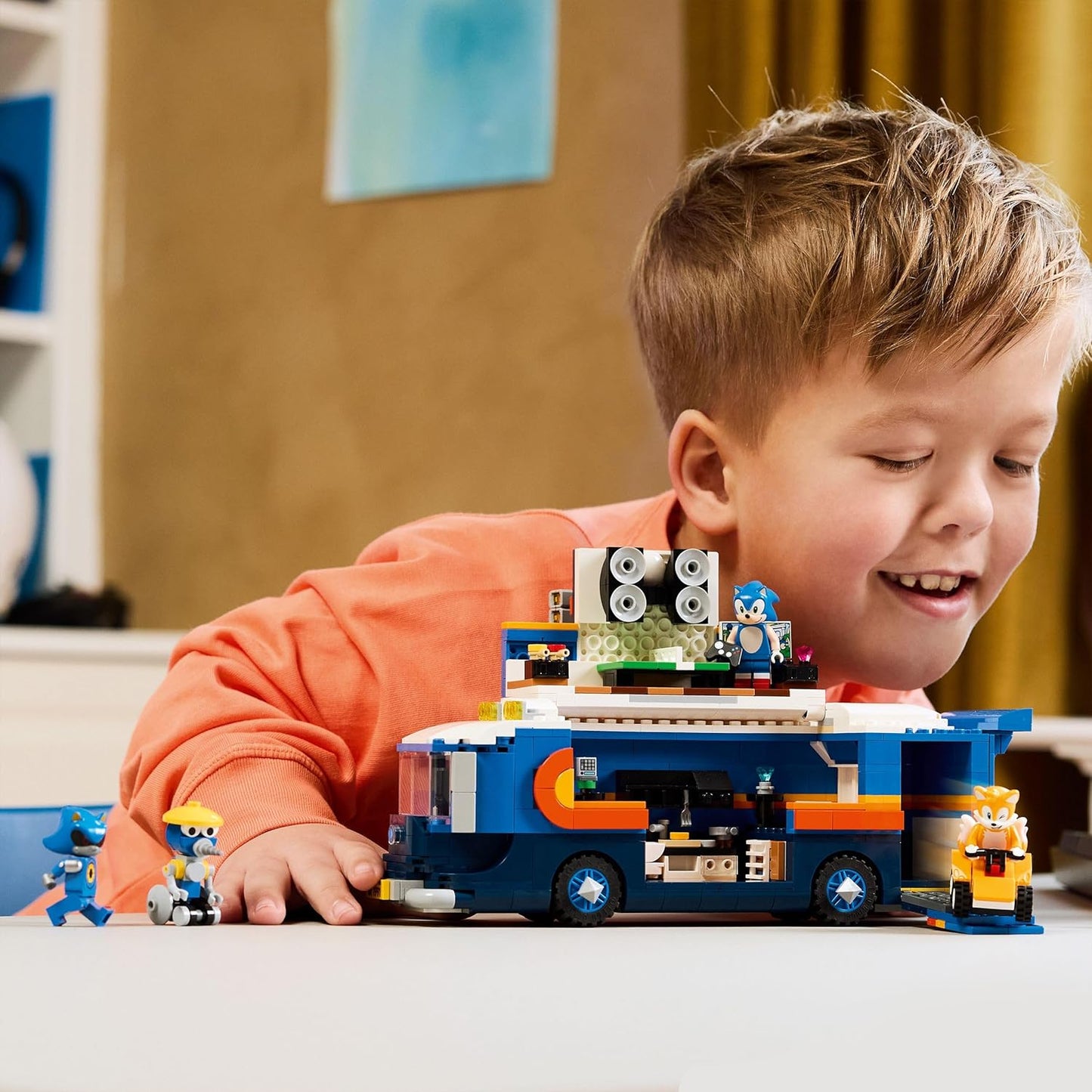 LEGO Sonic the Hedgehog Caminhão de Comando da Equipe Sonic - Conjunto Interativo com um Quadriciclo e 5 Figuras, incluindo Tails - Presente para meninos e meninas a partir de 8 anos e fãs de jogos - 77006