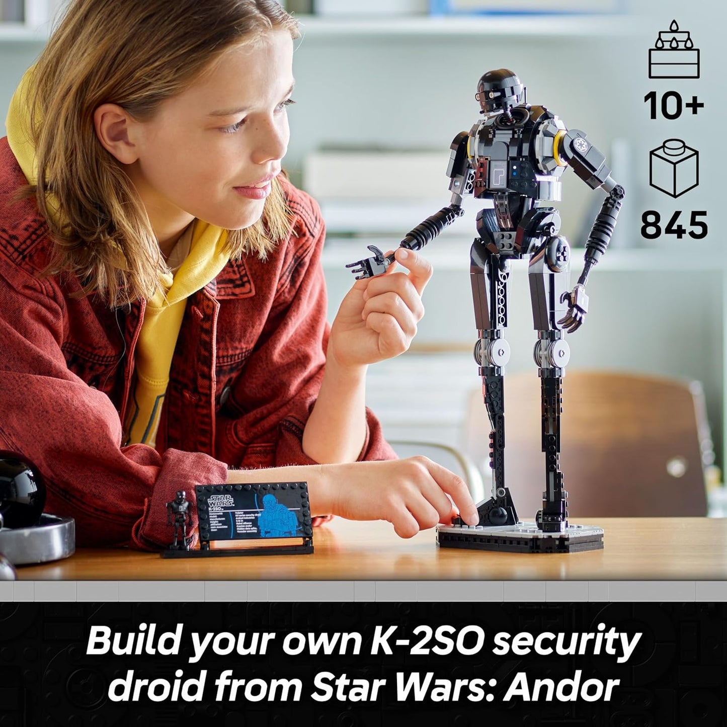 LEGO Star Wars 75434 K-2SO, o Droide de Segurança - Figura Articulada para Brincar e Exibir - Kit de Modelo Colecionável com Placa Informativa - Presente para Meninos, Meninas e Fãs Adultos de Andor