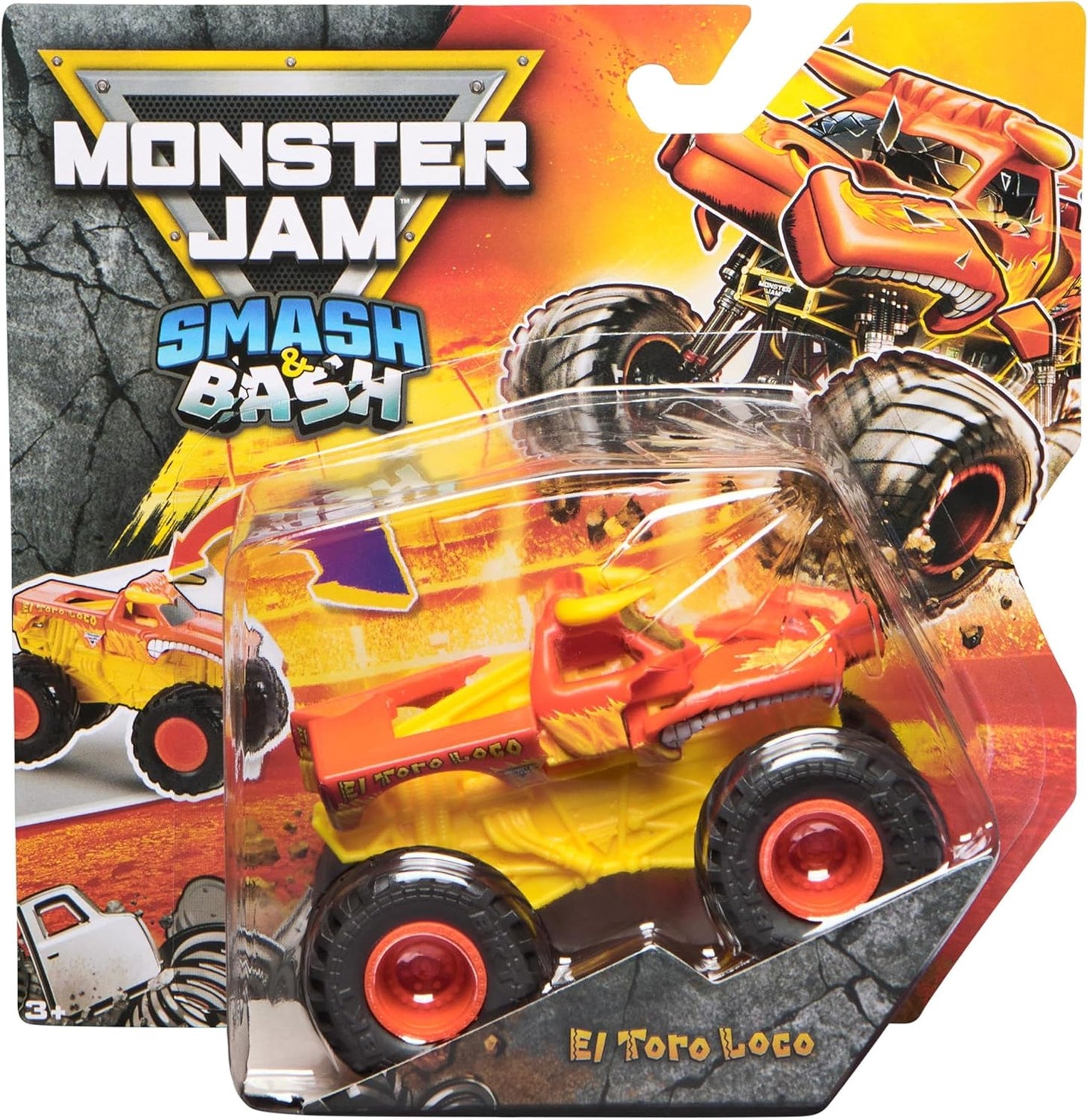 Monster Jam Smash & Bash, Caminhão Monstro Reparável em Miniatura 1:64, Brinquedo Infantil para Meninos e Meninas a partir de 3 Anos, MODELOS VARIADOS (ENVIADOS ALEATORIAMENTE)