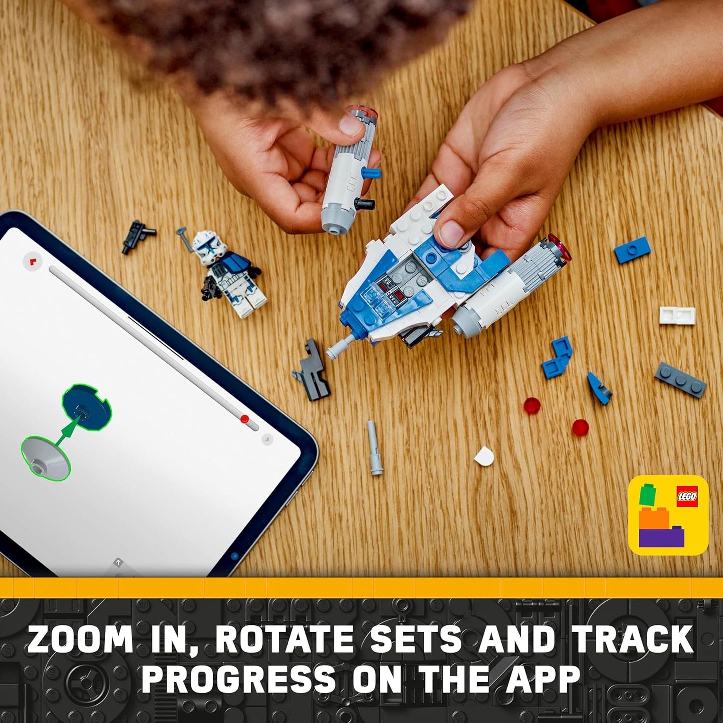 LEGO Star Wars Captain Rex Y-Wing Microfighter, brinquedo colecionável The Clone Wars Starship Vehicle com uma minifigura de personagem para meninos e meninas de 6 anos ou mais, ideia de presente de fantasia para crianças 75391