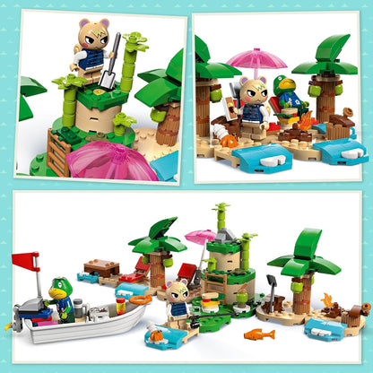 LEGO Animal Crossing Kapp’n’s Island Boat Tour, brinquedo criativo montável para crianças, meninas e meninos com mais de 6 anos, apresenta 2 minifiguras da série de videogame, incluindo Marshal, presente de aniversário 77048
