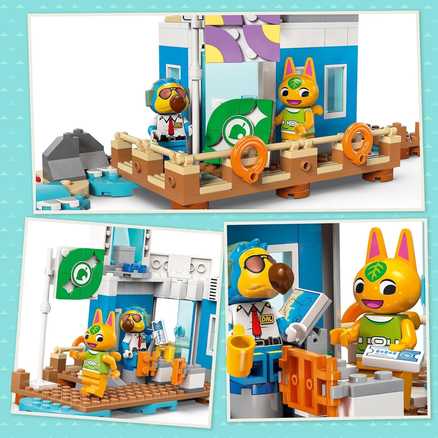 LEGO Animal Crossing Fly com Dodo Airlines Airport Playset, avião de brinquedo para meninas e meninos de 7 anos ou mais, com uma minifigura de piloto, conjunto inspirado na série de videogames, presente de aniversário para crianças
