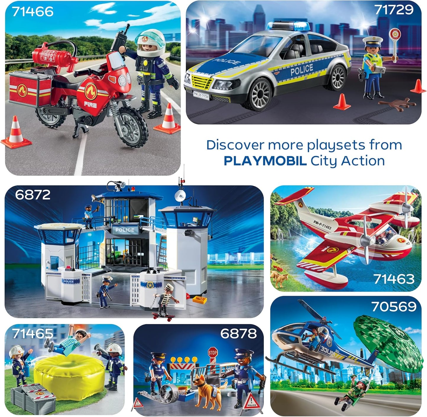Playmobil City Action Policial Mergulhador com Tesouro, 2 Figuras, Scooter Subaquático e Criaturas Marinhas, Estimula a Criatividade, Brinquedo para Crianças a Partir de 4 Anos, 72078