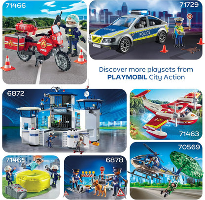 Playmobil City Action Policial Mergulhador com Tesouro, 2 Figuras, Scooter Subaquático e Criaturas Marinhas, Estimula a Criatividade, Brinquedo para Crianças a Partir de 4 Anos, 72078