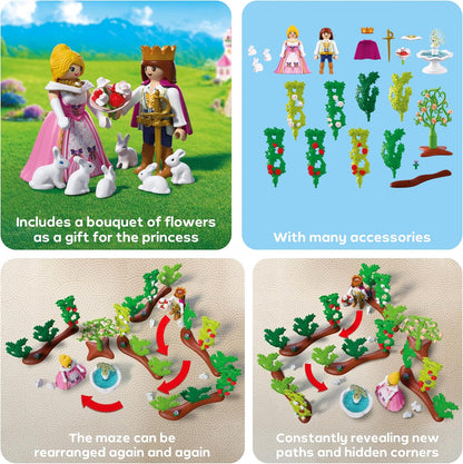 Playmobil | Princesa | Labirinto Real | Príncipe e Princesa com Labirinto Variável | Estimula a Criatividade | Brinquedo de Princesa para Maiores de 4 Anos | 72053