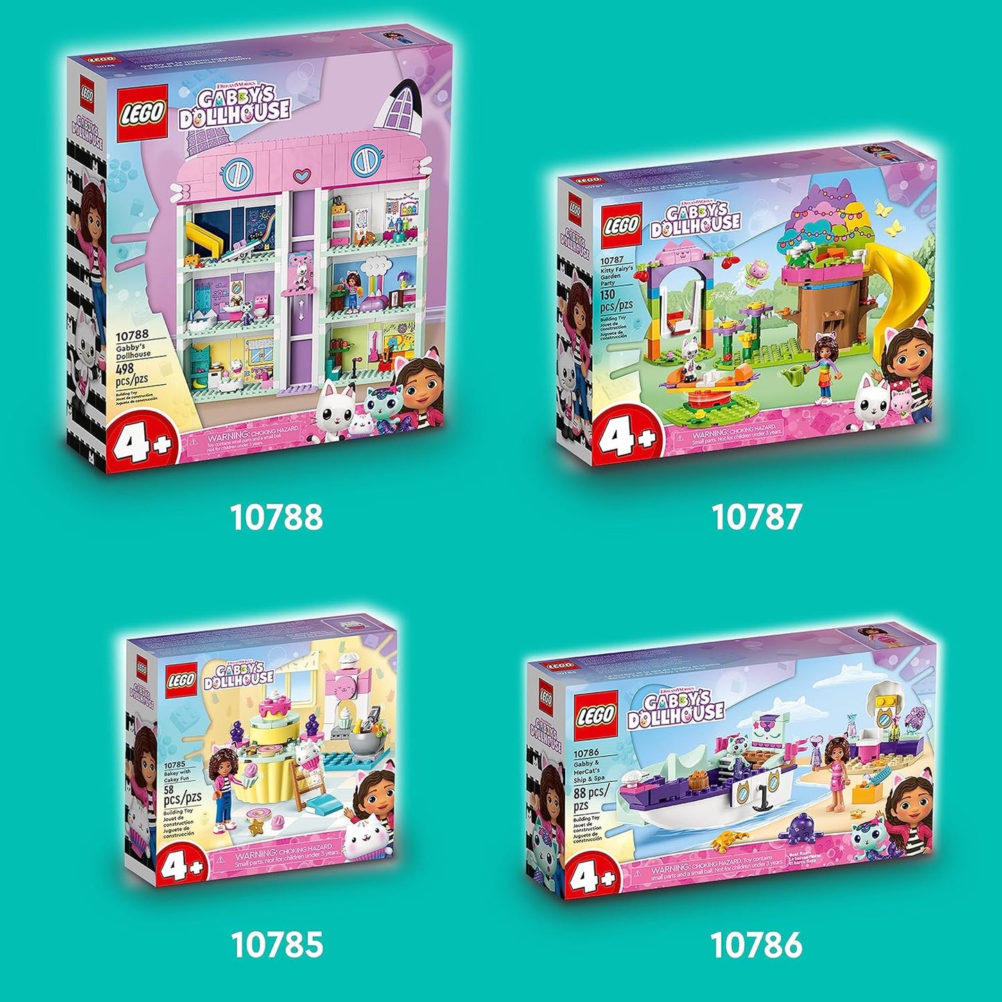 LEGO Gabby's Dollhouse Conjunto de Brinquedo de Construção Bakey with Cakey Fun 10785 para Fãs da Série de Animação DreamWorks, Cozinha de Faz de Conta, Forno e Cupcake Gigante para Decorar, Presente para Crianças a partir de 4 Anos