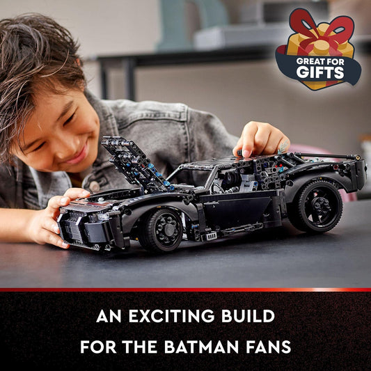 LEGO 42127 Technic THE BATMAN – BATMOBILE Model Car Building Toy, set de filmagem, presentes de super-heróis para crianças, meninos, meninas e fãs adolescentes com tijolos leves