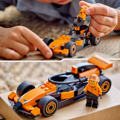 LEGO City F1 Driver com McLaren Race Car - Brinquedo de construção de Fórmula 1 com uma minifigura de piloto de corrida - Pequena ideia de presente de aniversário para meninos e meninas com mais de 6 anos ou fãs adultos de automobilismo